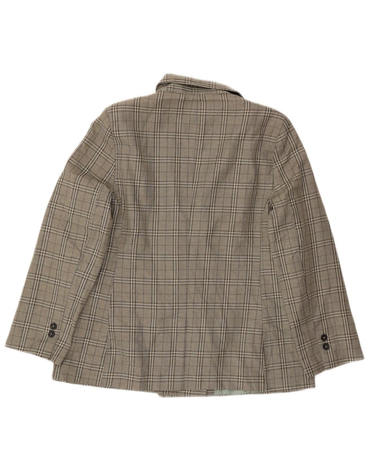 Damska marynarka Topshop Petite Double Breasted Jacket UK 14 w dużą zieloną kratkę