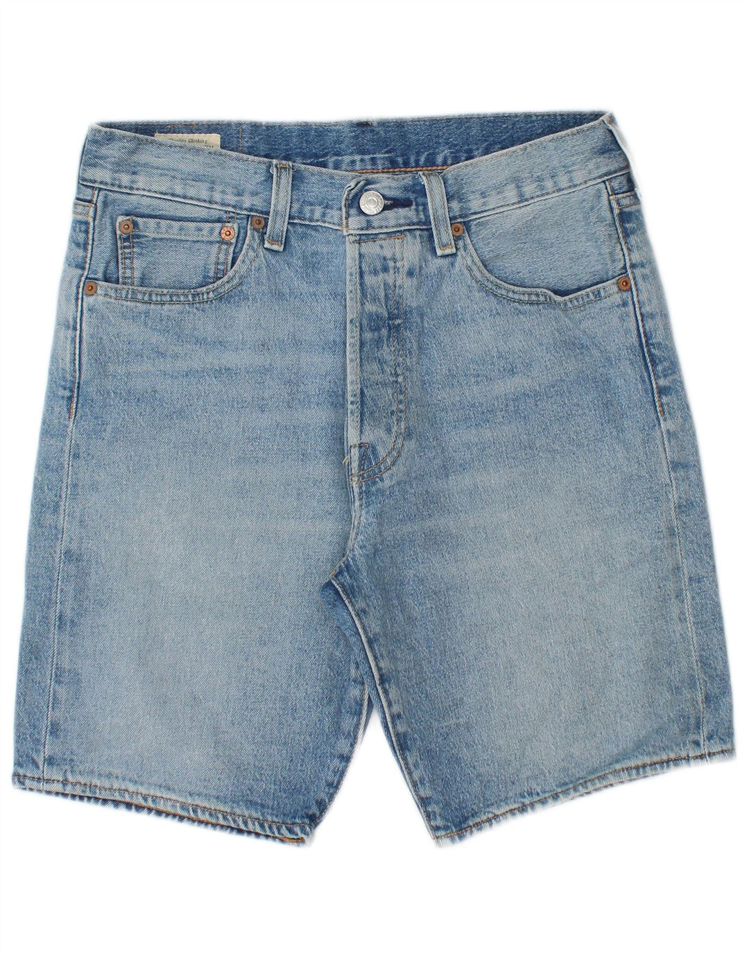 Męskie spodenki jeansowe LEVI'S 501 W30 Średnioniebieskie, bawełniane