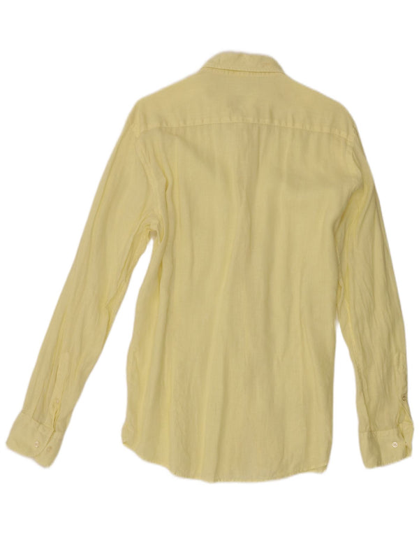 Koszula męska Massimo Dutti, duża, żółta, lniana