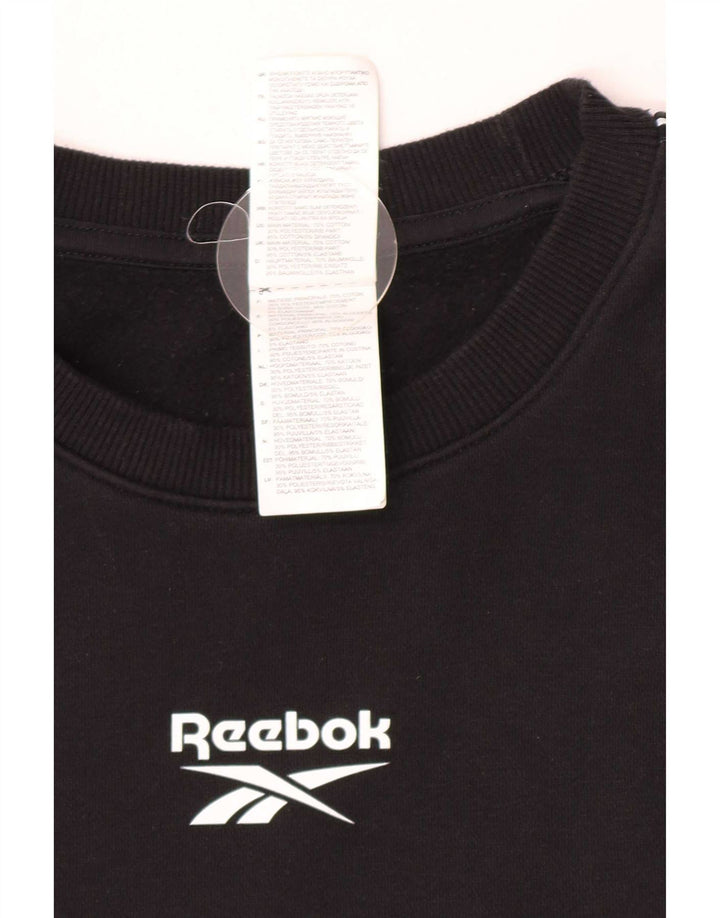 Męska bluza z grafiką Reebok XL, czarna, bawełniana