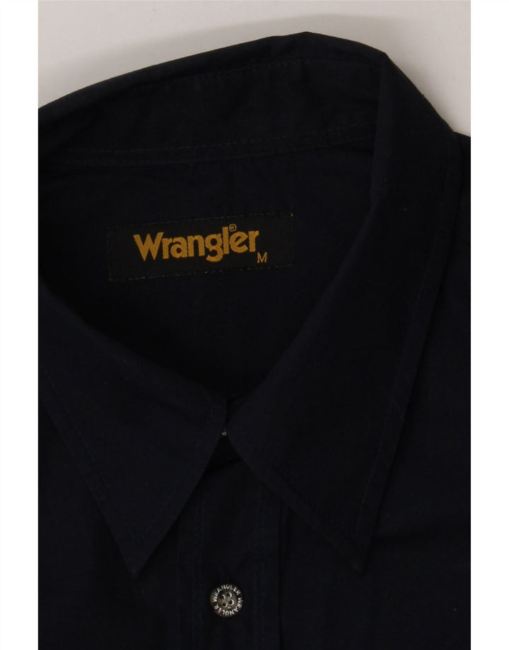 WRANGLER Mens Shirt Medium Navy Blue Cotton Vintage Wrangler and Second-Hand Wrangler from Messina Hembry 