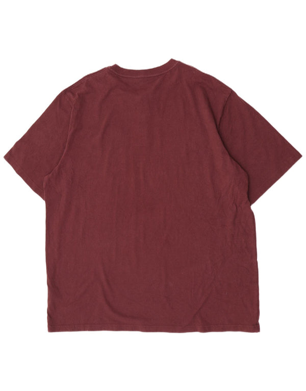 T-shirt męski Carhartt Tall Original Fit Top 2XL Burgundowa bawełna