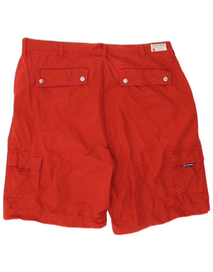 Męskie spodenki cargo Tommy Hilfiger W40 XL, czerwone, bawełniane
