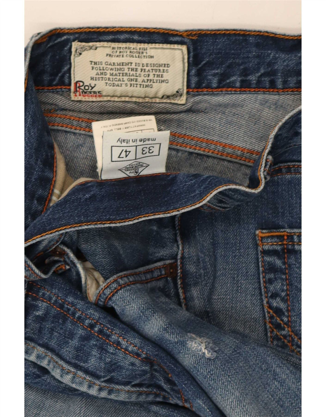 Jeansy męskie Roy Rogers IT 47 Medium W33 L33 Niebieskie bawełniane