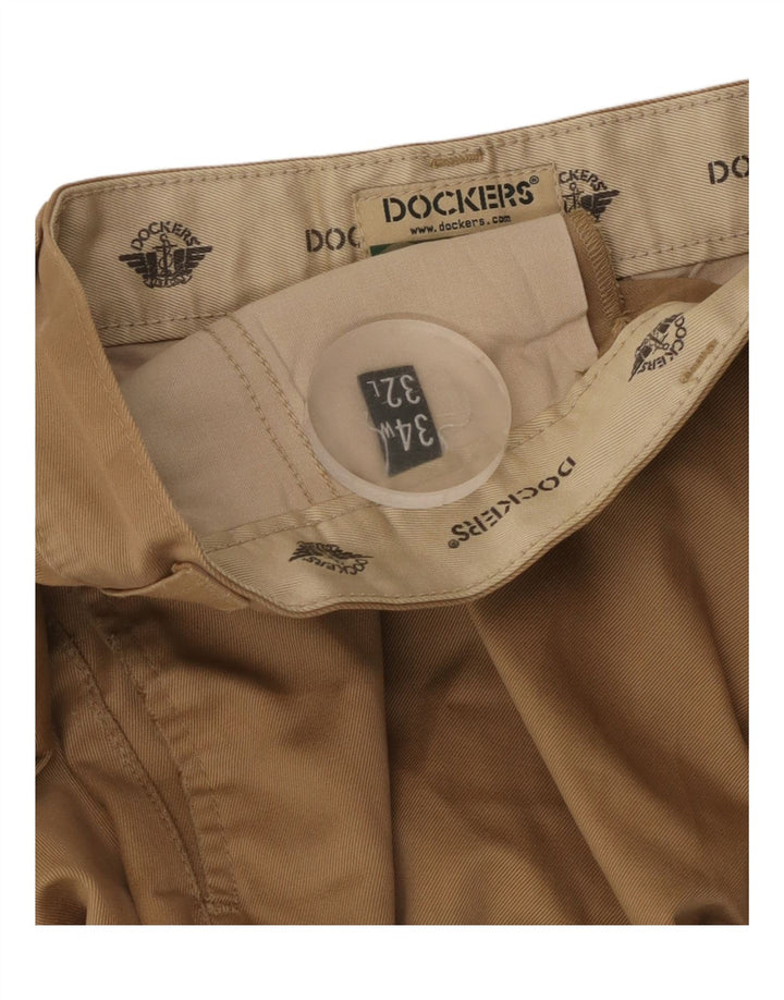 Spodnie męskie DOCKERS Slim Chino W34 L29 Beżowa bawełna
