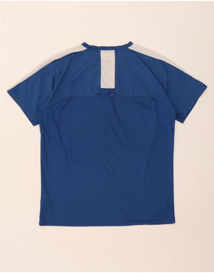 Męski T-shirt PUMA Top, duży, niebieski, poliester z blokami kolorów