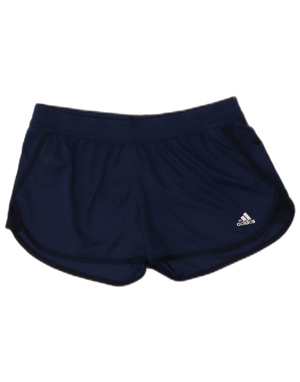 Damskie spodenki sportowe Adidas Climalite UK 12/14 Średni granatowy poliester