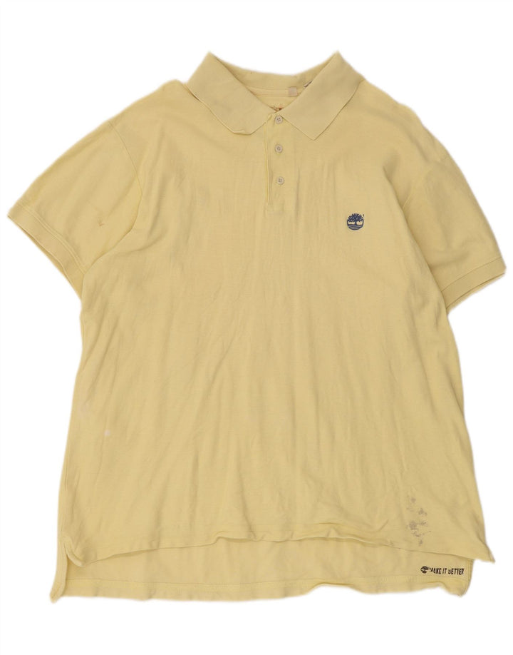 Męska koszulka polo Timberland 2XL Żółta bawełna