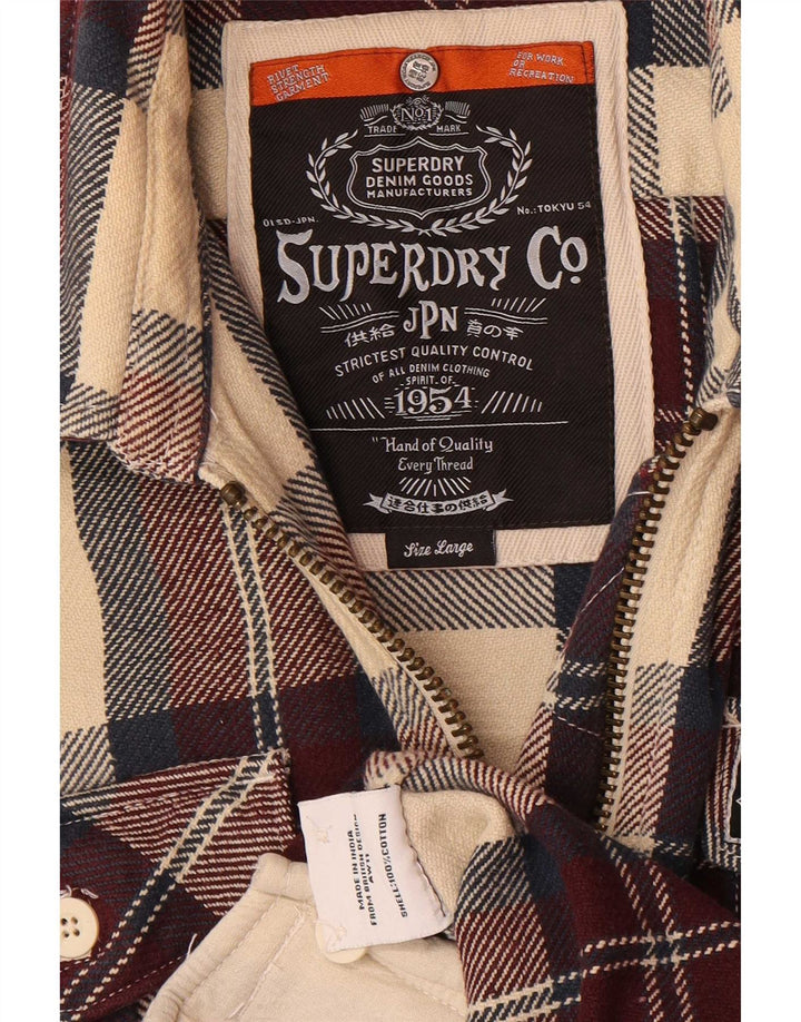 Męska koszula flanelowa Superdry w dużą wielobarwną kratę