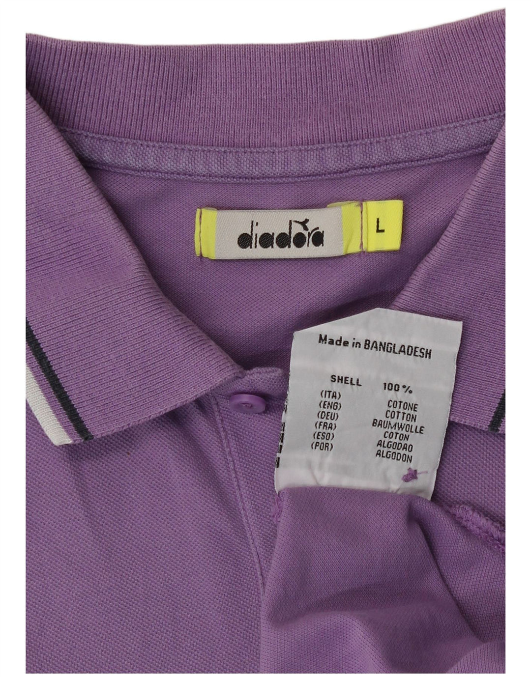 Męska koszulka polo Diadora, duża, fioletowa, bawełniana
