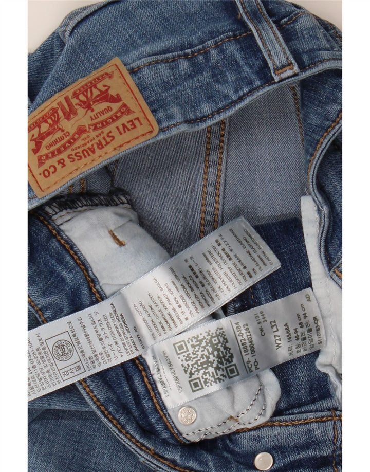 Damskie jeansy LEVI'S 721 z wysokim stanem W27 L27 Niebieska bawełna