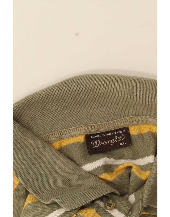Męska koszulka polo Wrangler 2XL w kolorze khaki w paski