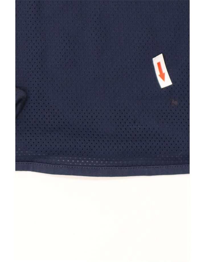 Męska koszulka z grafiką Nike Cor72z z długim rękawem i małym granatowym poliestrem