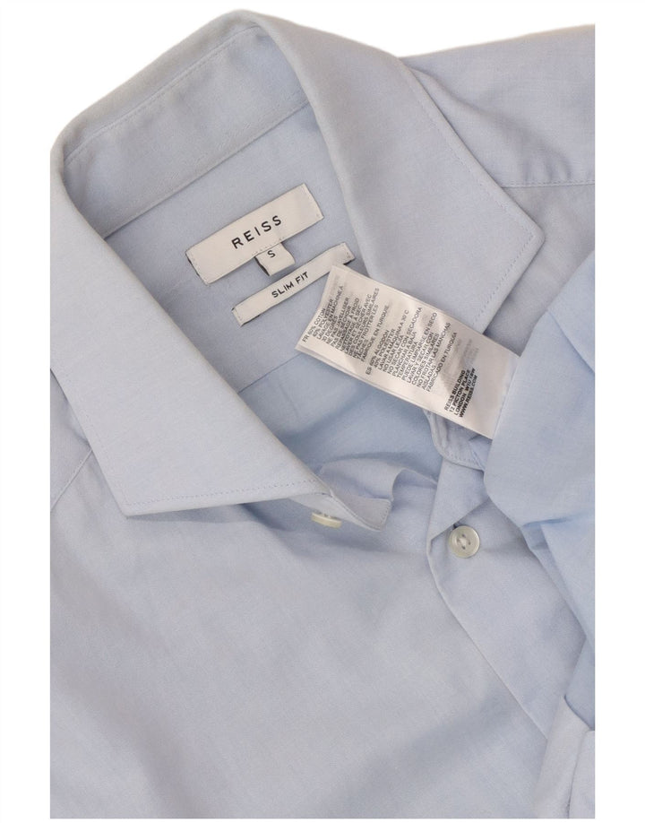 Koszula męska Reiss Slim Fit, mała, niebieska, bawełniana