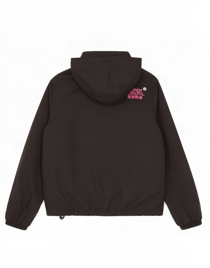 Damska wiatrówka Superdry Graphic UK 16, duża czarna