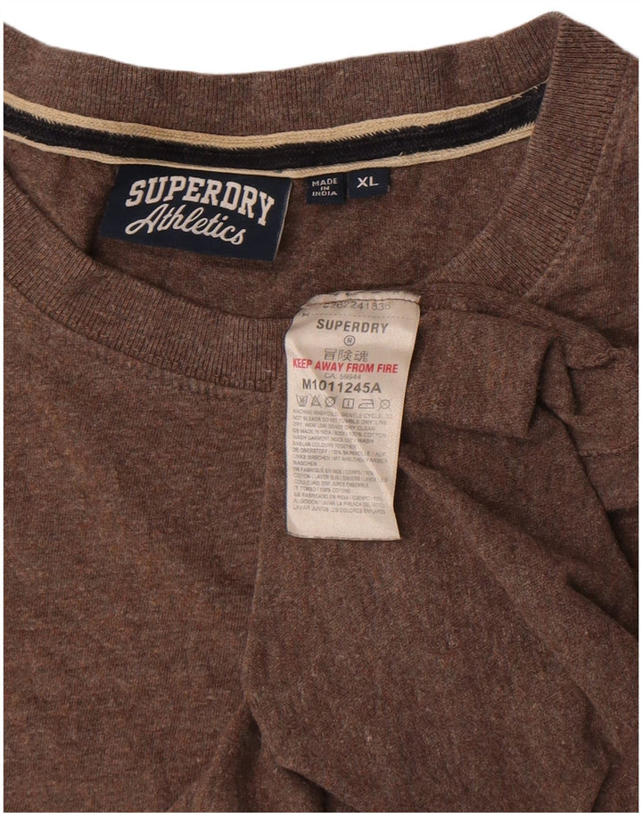 T-shirt męski Superdry XL, brązowy, bawełniany