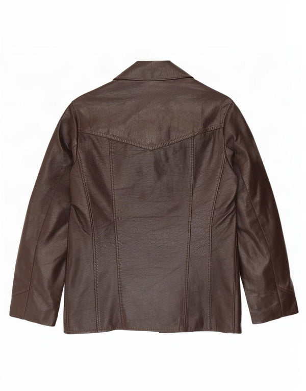 Vintage męska kurtka skórzana UK 36 Small Brown