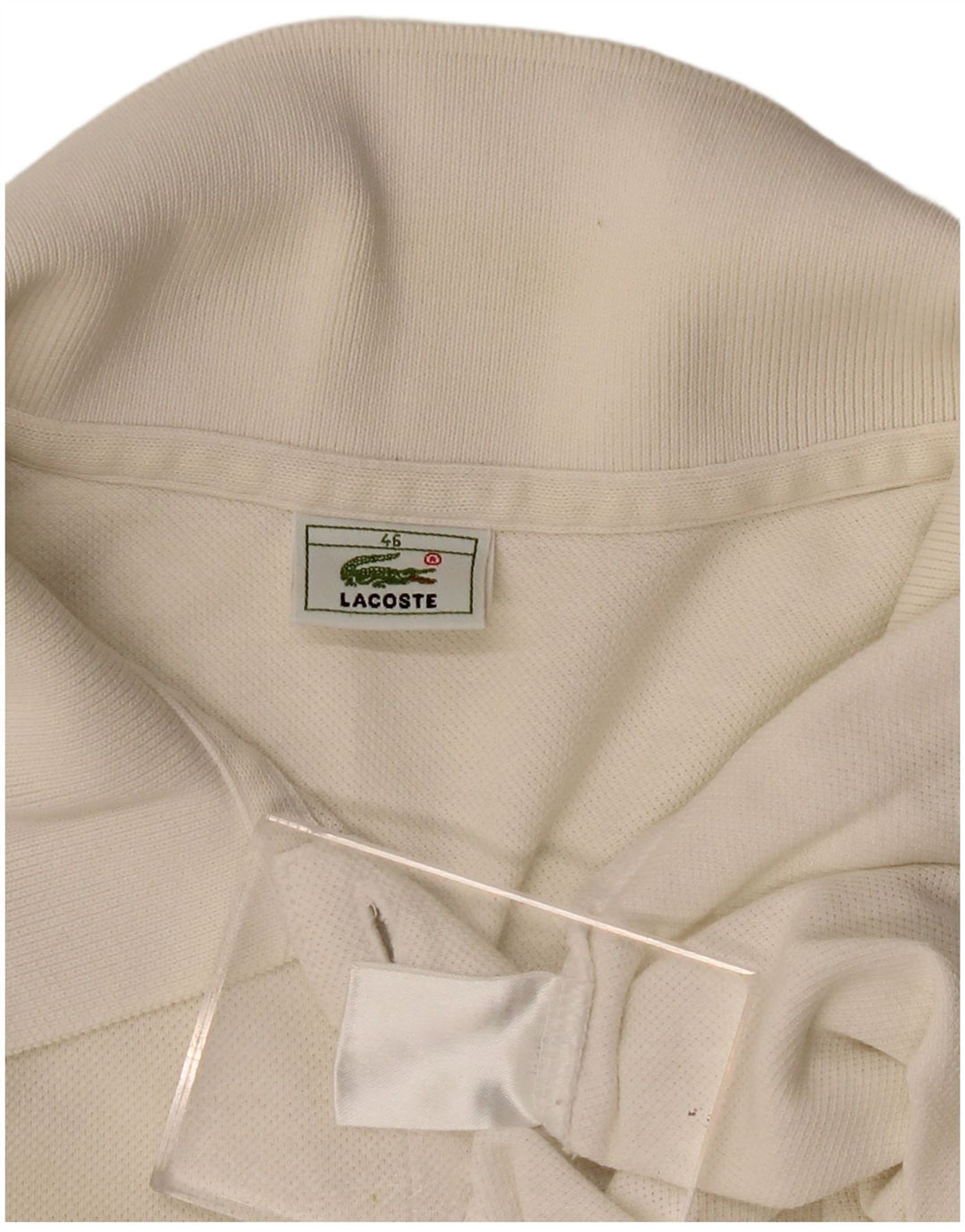 Damska koszulka polo Lacoste bez rękawów, rozmiar 46, XL, biała