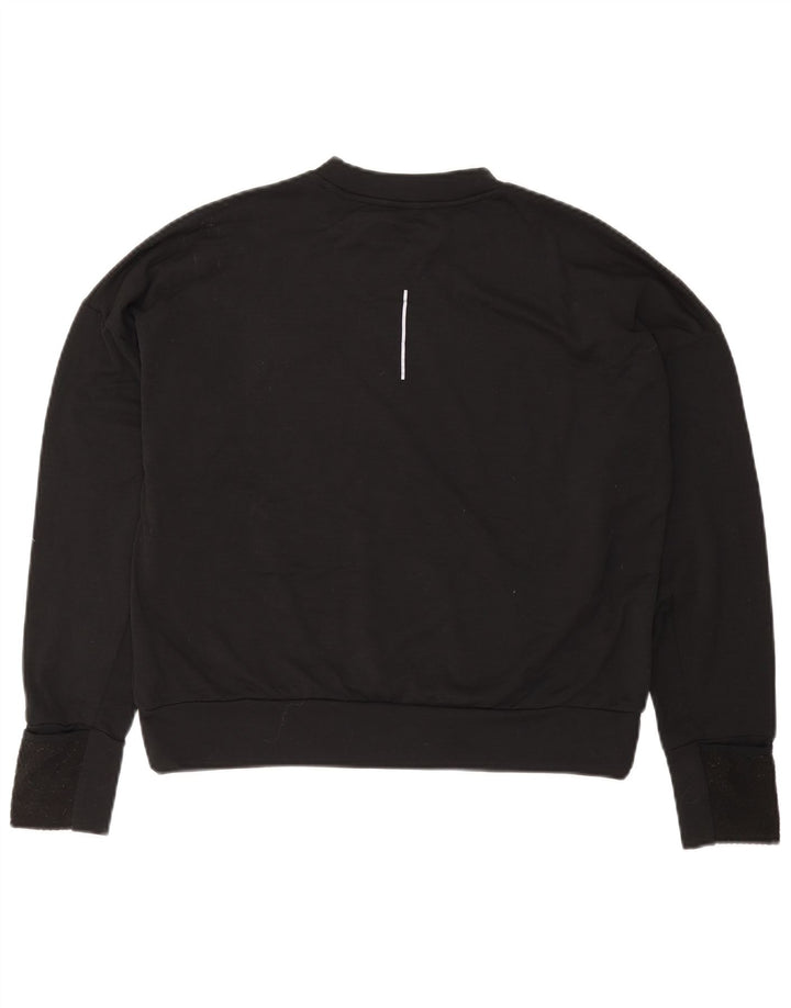 Damska koszulka do biegania NIKE Oversize z długim rękawem, UK 10, mały, czarny poliester