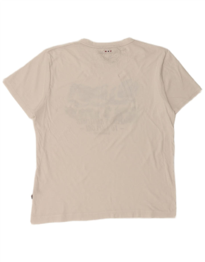 T-shirt damski NAPAPIJRI Geographic Graphic Top UK 14 Średni biały