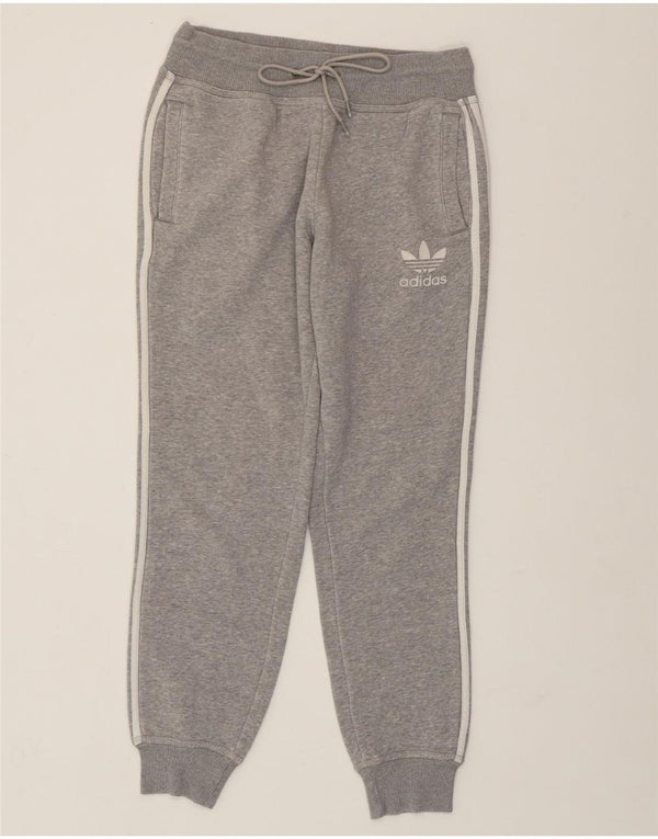 Damskie spodnie dresowe ADIDAS Joggers UK 10 Small, szara bawełna
