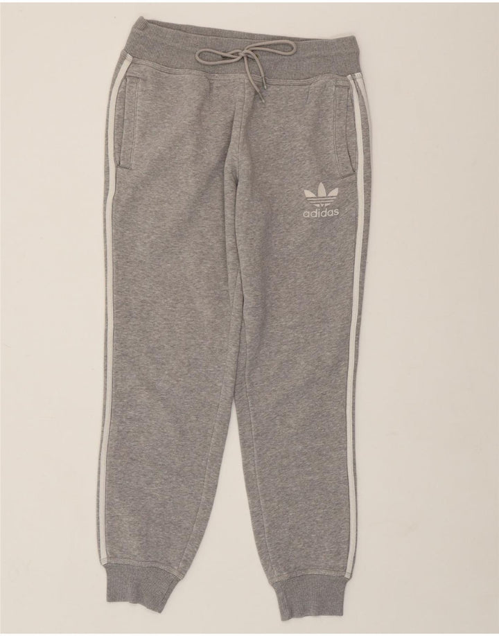 Damskie spodnie dresowe ADIDAS Joggers UK 10 Small, szara bawełna