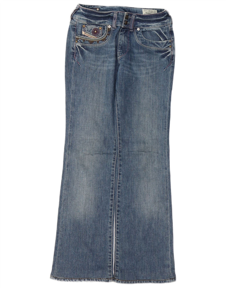 DIESEL Damskie jeansy Ronhar Bootcut W26 L30 Niebieskie bawełniane