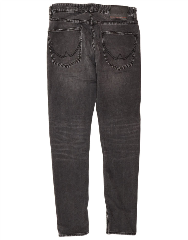 Męskie jeansy Superdry Slim Tapered W30 L30 Szara bawełna