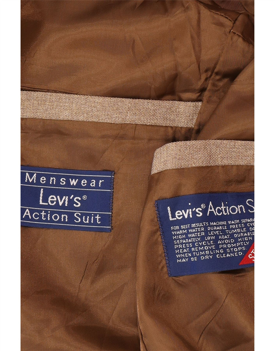 Męska marynarka zapinana na 2 guziki Levi's UK 40, duża, beżowa