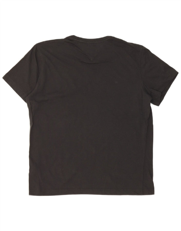 T-shirt męski Tommy Hilfiger Top, średni czarny, bawełniany