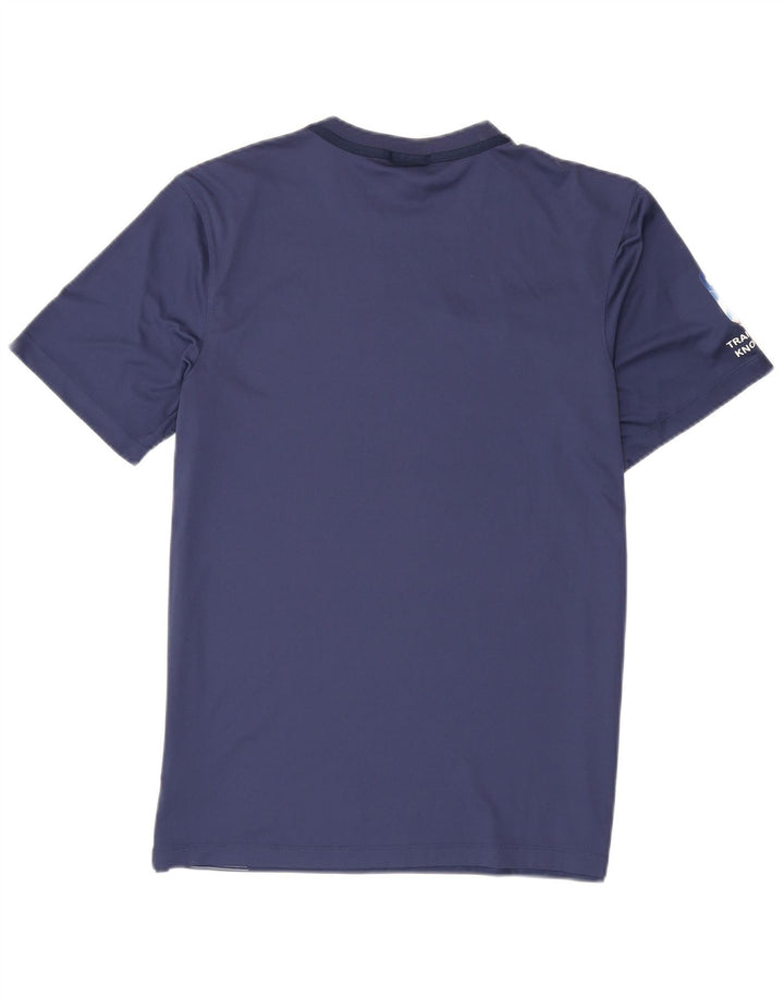Męska koszulka Nike Dri Fit z grafiką, średnia, granatowa, z blokami kolorów