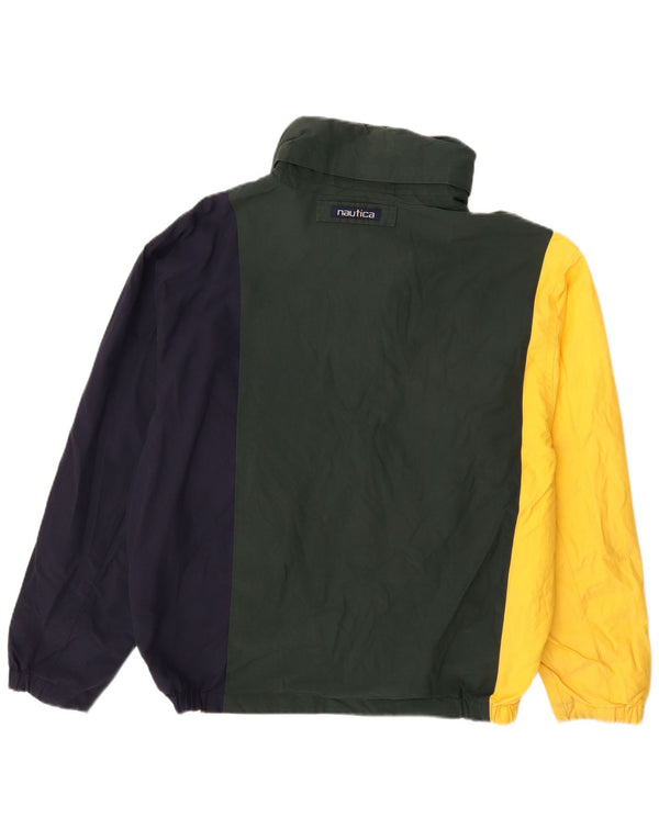 Męska dwustronna kurtka Nautica UK 40, duża, wielobarwna bawełna z blokami kolorów