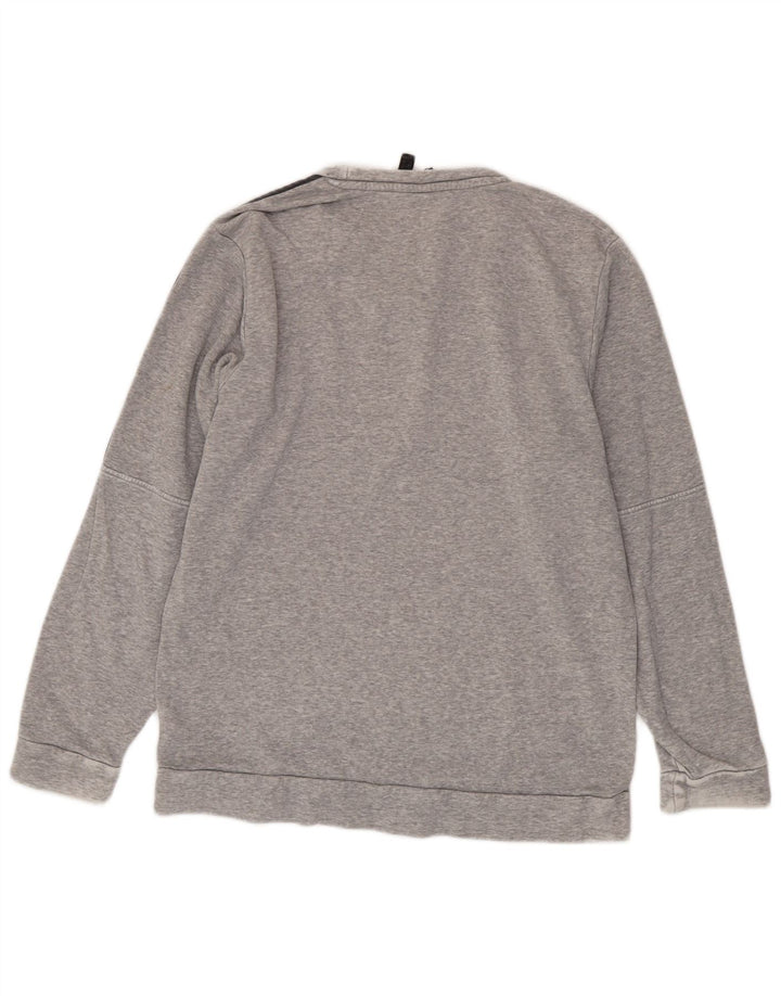 Męska bluza ADIDAS, duża, szara, nakrapiana bawełna