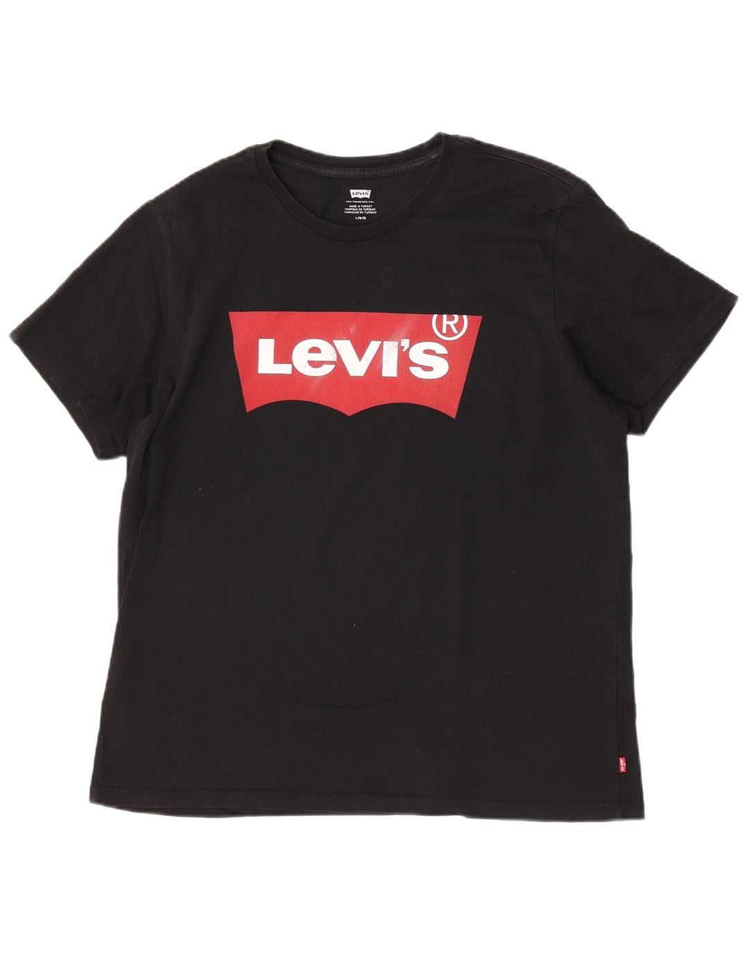 Męski T-shirt z grafiką Levi's, duży, czarny