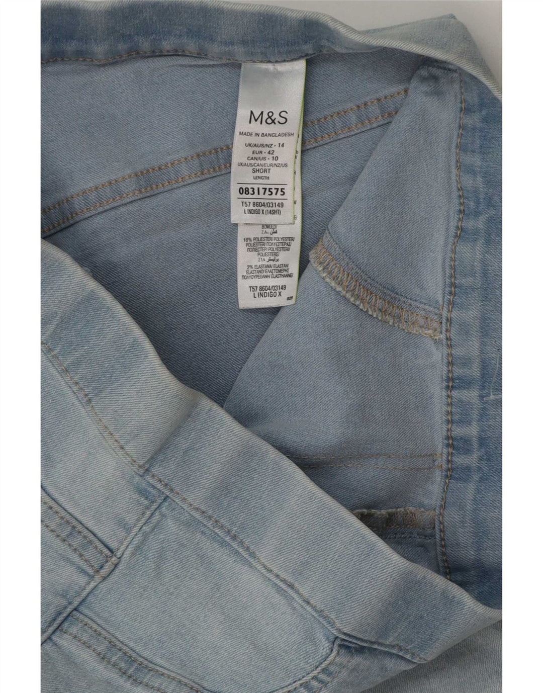 Marks & Spencer Damskie jeansy Jegging UK 14 Medium W30 L27 Niebieskie bawełniane
