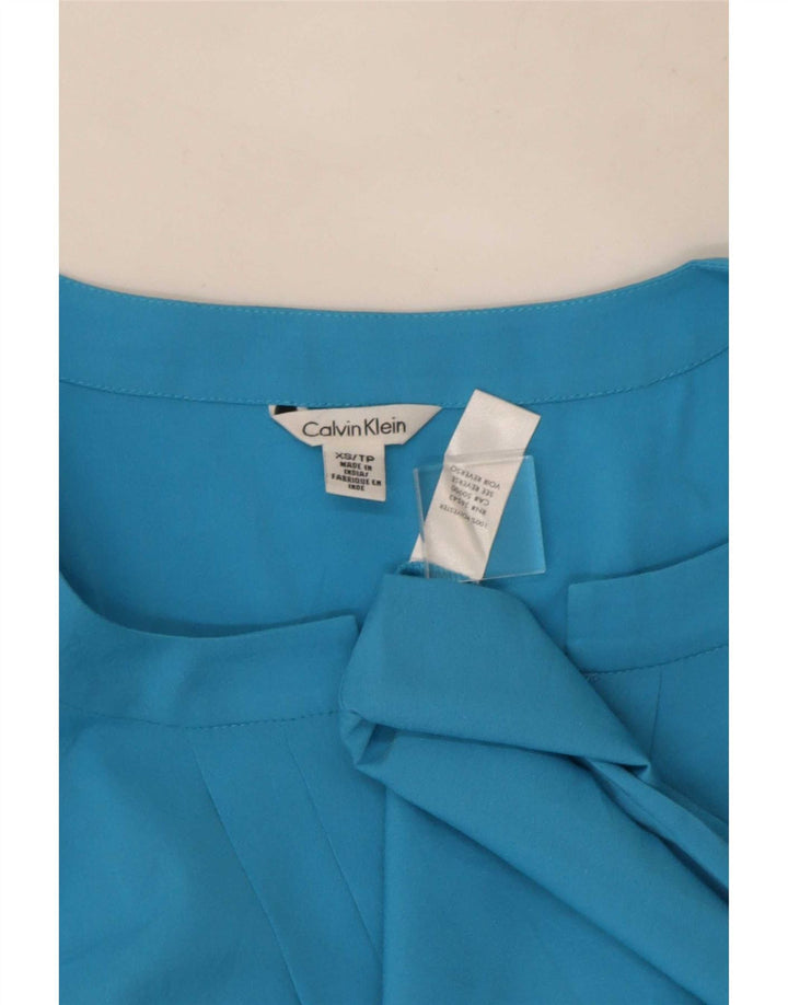 Damska bluzka bez rękawów Calvin Klein, UK 6 XS, niebieski poliester