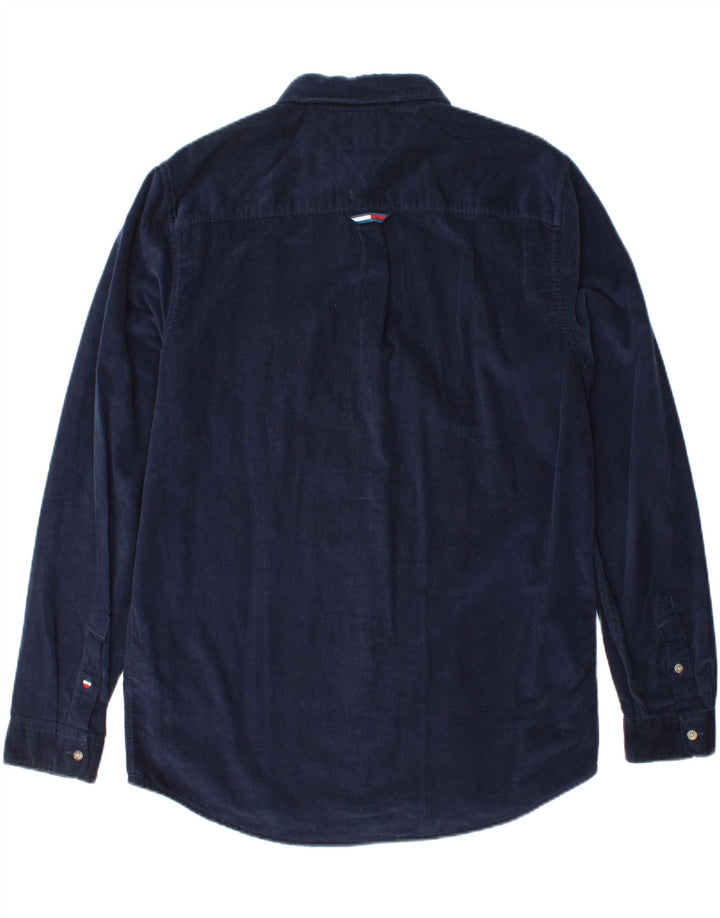 Męska koszula sztruksowa TOMMY HILFIGER Średnio wielobarwna, bawełniana w bloki kolorów