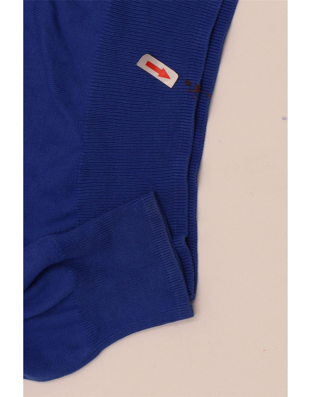 Męski sweter Zara z dekoltem w kształcie litery V, średnioniebieski, bawełniany