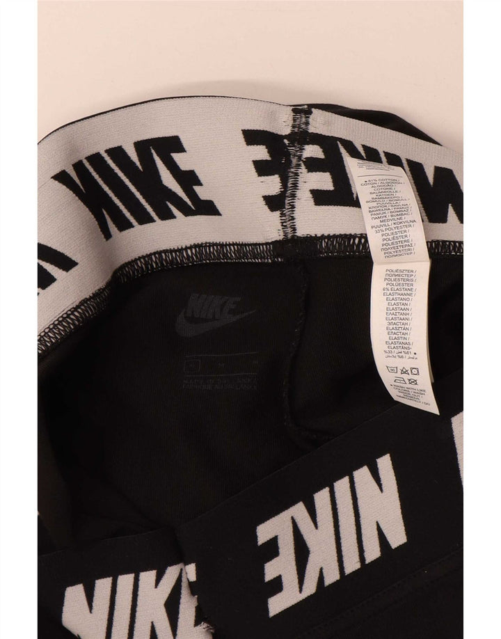 Damskie legginsy Nike Graphic UK 12, średnie czarne, bawełniane