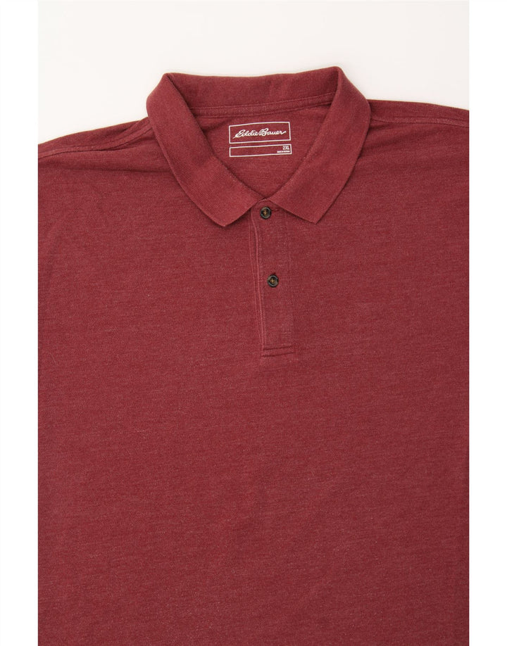 EDDIE BAUER Mens Polo Shirt 2XL Maroon Cotton Vintage Eddie Bauer and Second-Hand Eddie Bauer from Messina Hembry 
