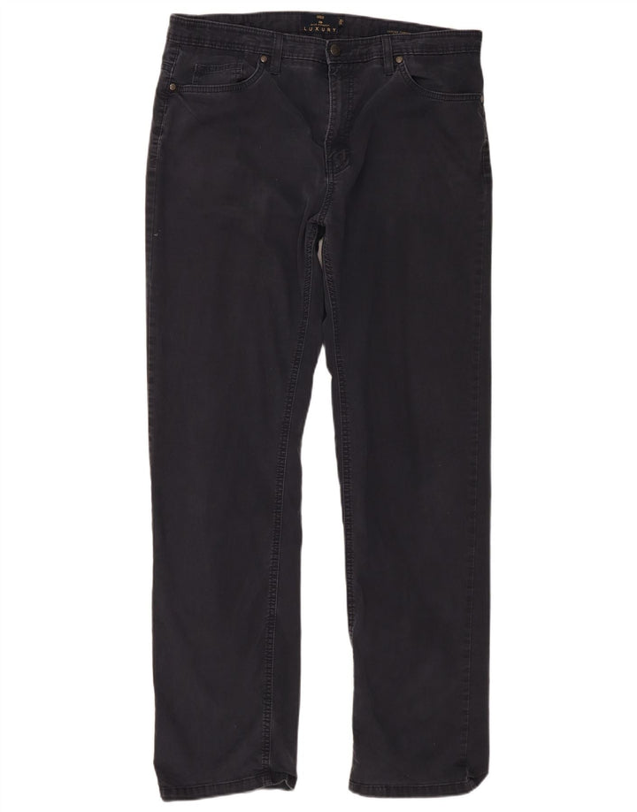 Męskie spodnie casual Marks & Spencer Blue Harbor W36 L33 granatowe