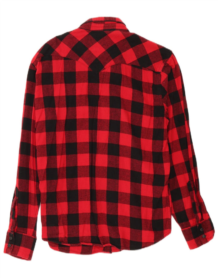 Męska koszula flanelowa Levi's, duża, bawełniana w czerwoną kratę