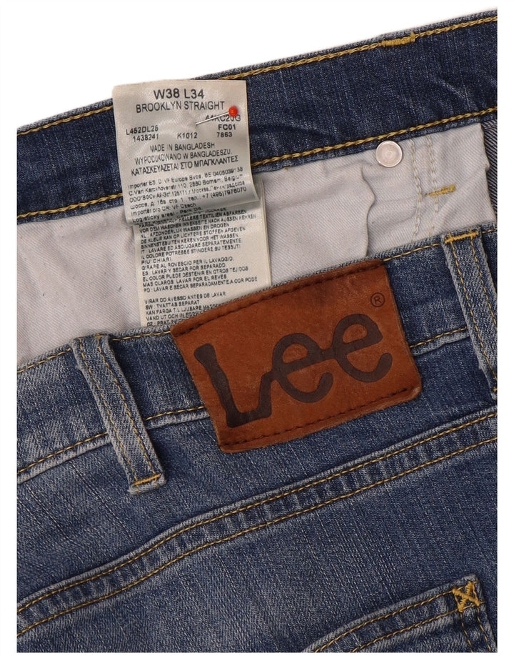 Męskie jeansy Lee Brooklyn Straight W38 L29 Niebieskie bawełniane