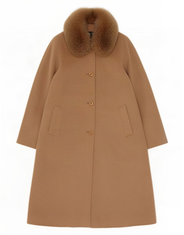 Damski płaszcz oversize Cinzia Rocca UK 18 XL, brązowa wełna