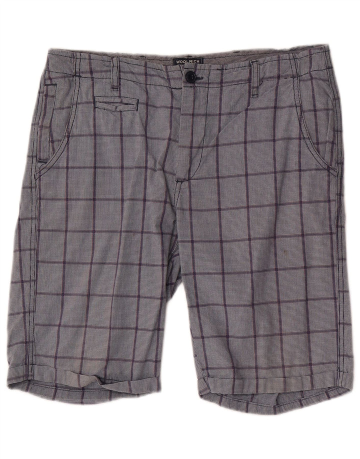 Męskie spodenki Chino Woolrich W32 w średnią niebieską kratkę