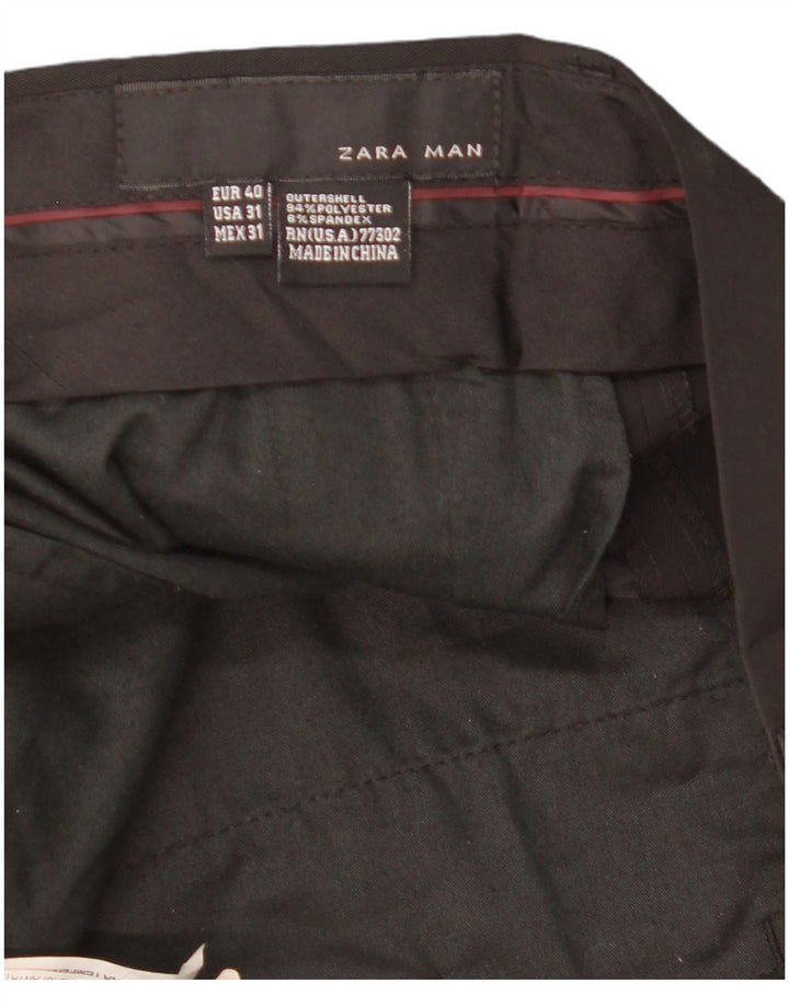 Męskie proste spodnie chino ZARA EU 40 Medium W31 L34 Czarny poliester