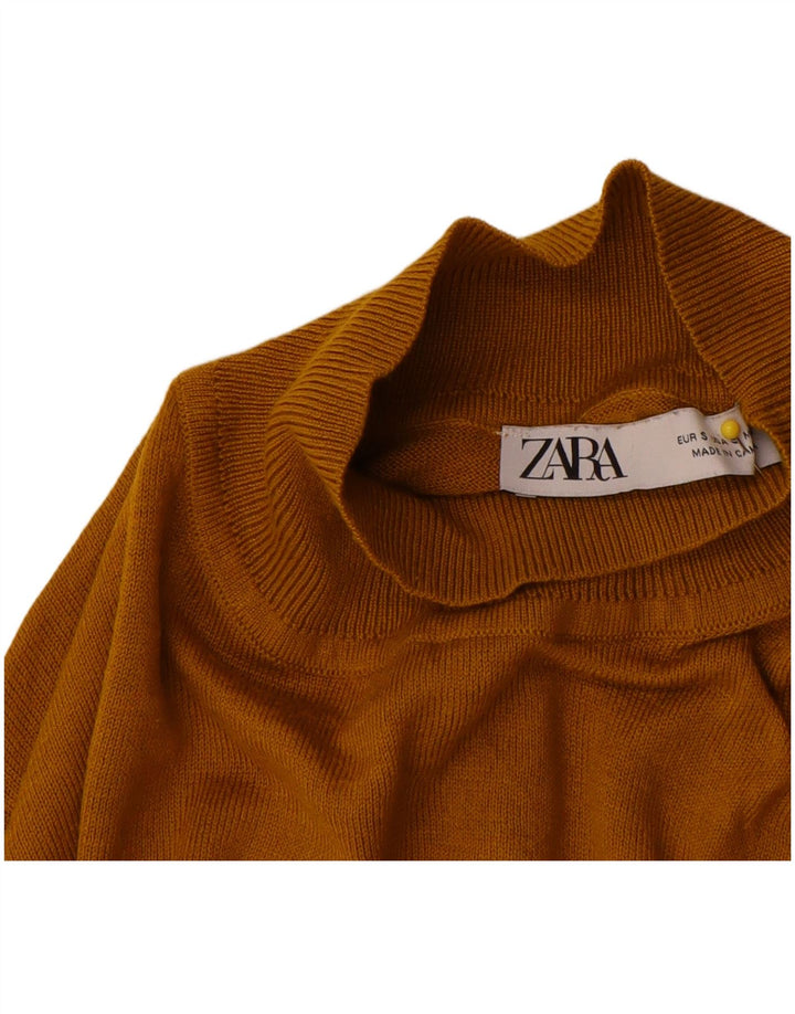 Sweter damski Zara z golfem UK 10 Small Beige