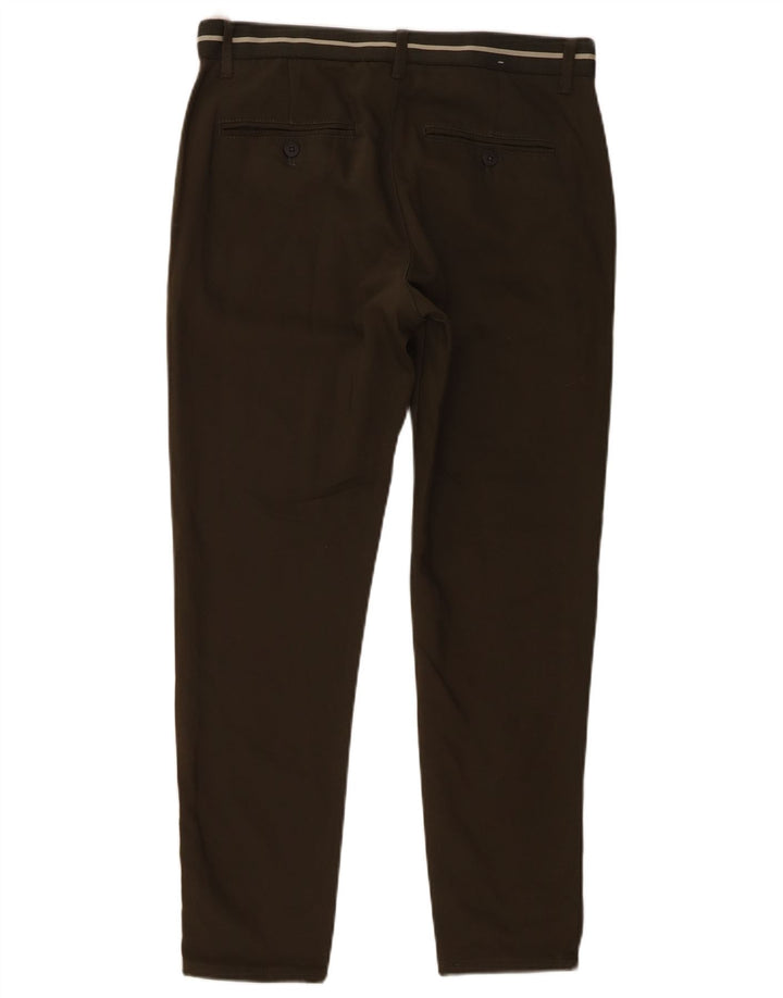 Męskie spodnie typu slim chino Zara, małe, W30 L28, bawełna khaki
