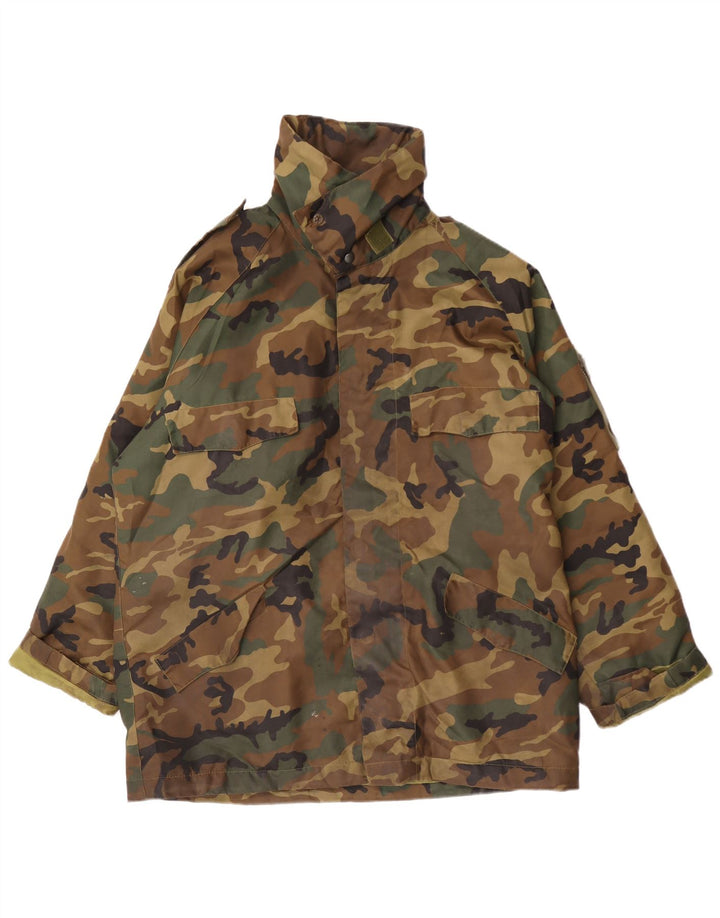 Męska kurtka wojskowa w stylu vintage UK 42 XL Khaki, kamuflaż, poliester