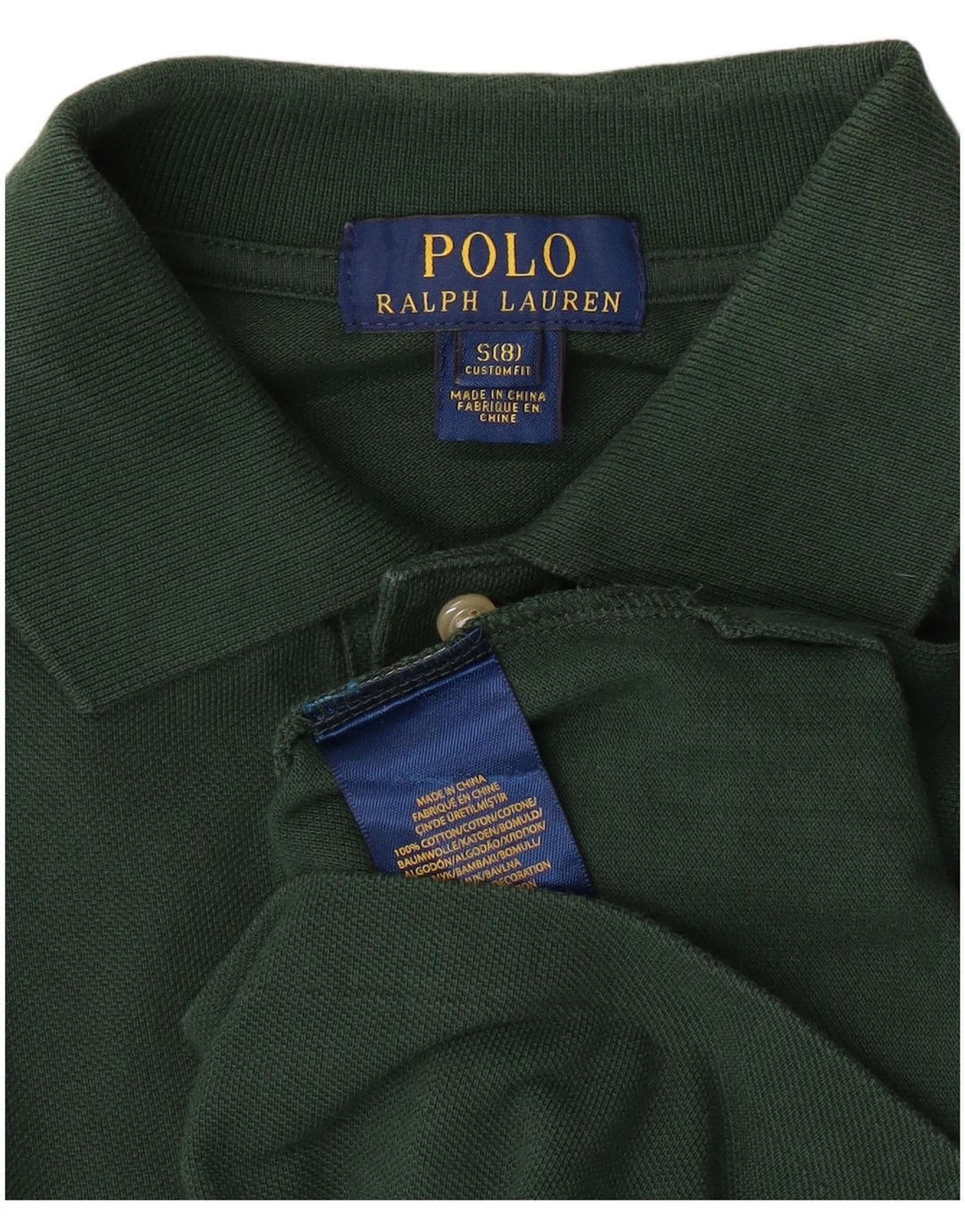 POLO RALPH LAUREN Chłopięca koszulka polo o dopasowanym kroju, 7-8 lat, mała, zielona